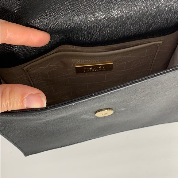 Badgley Mischka Black Crossbody Gold Hardware - Picture 4 of 8